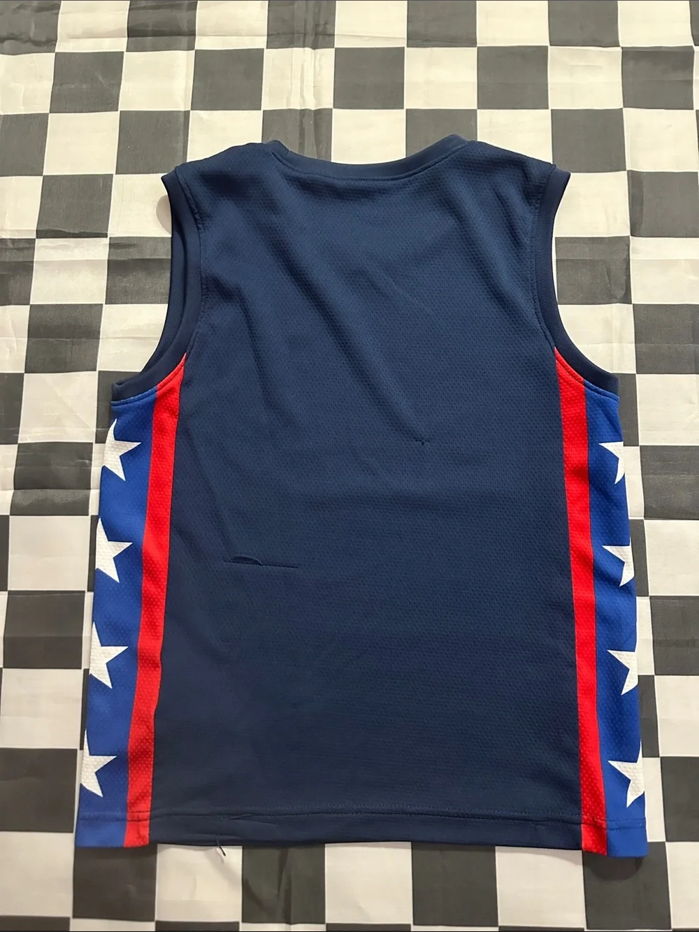 Converse Boys Jersey Navy & Red All-Star Red White Blue Sleeveless Jersey S